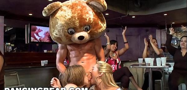  DANCING BEAR - Group Of Horny Women Getting Dicked Down By Male Strippers